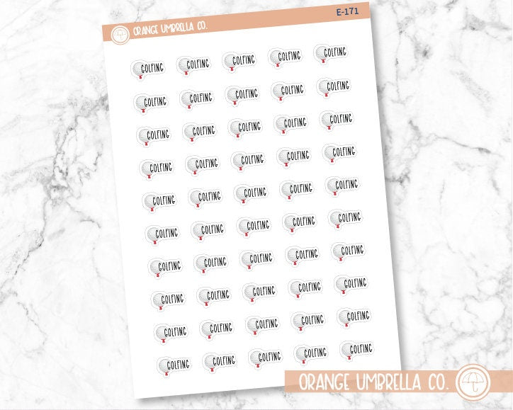 Golfing Icon Script Planner Stickers and Labels | FC12 | E-171