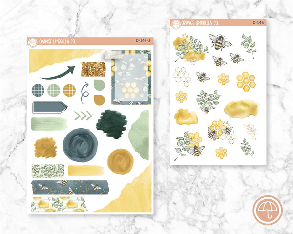 Honeycomb Planner Kit Deco/Journaling Stickers | D-146