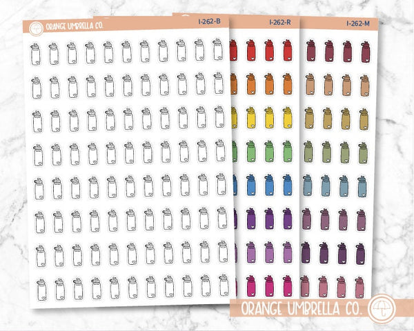 Water Bottle Icon Planner Stickers | I-262