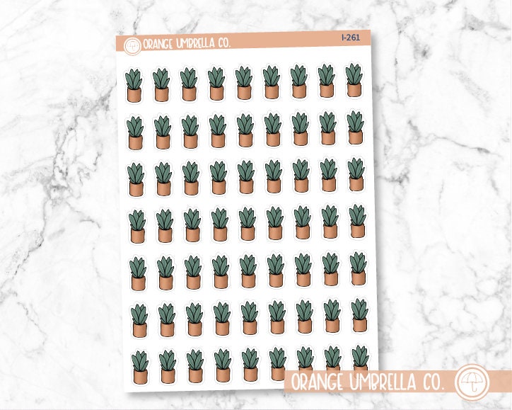 Plant Doodle Icon Planner Stickers | I-261