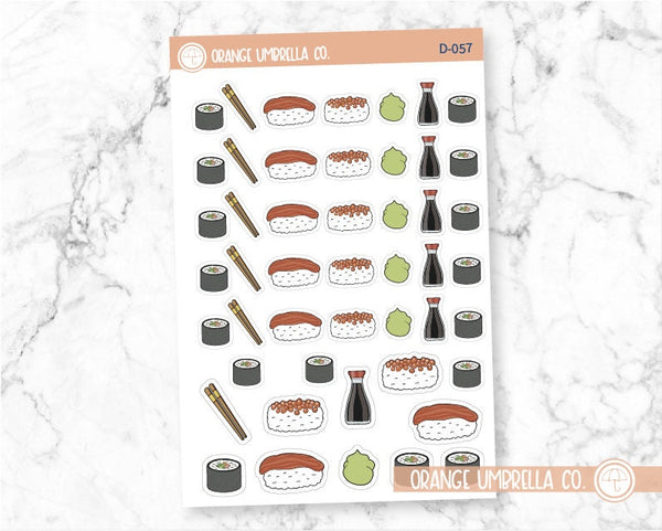 Sushi Deco Planner Stickers | D-057