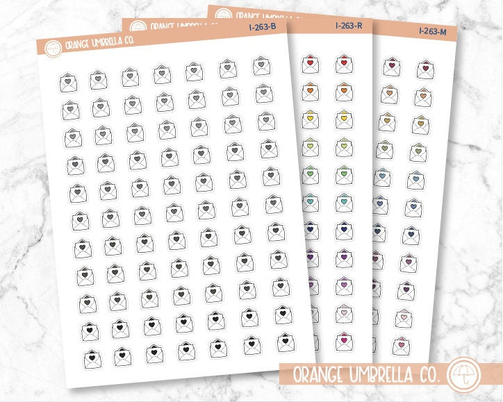 Happy Mail Envelope Icon Planner Stickers | I-263