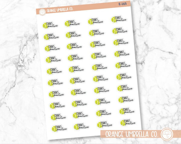 Tennis Practice Icon Script Planner Stickers and Labels | FC12 | E-165
