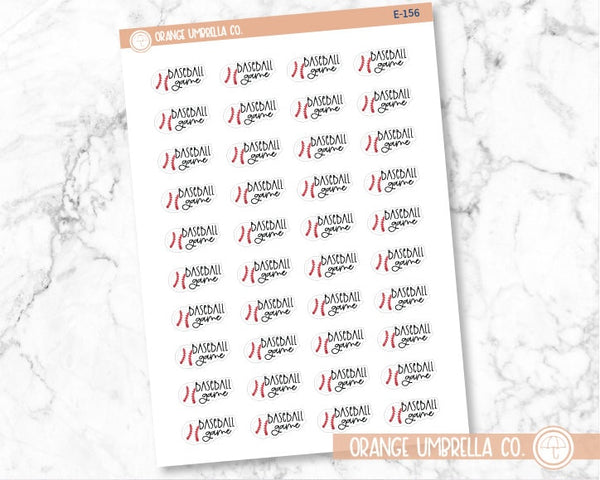 Baseball Game Icon Script Planner Stickers and Labels | FC12 | E-156