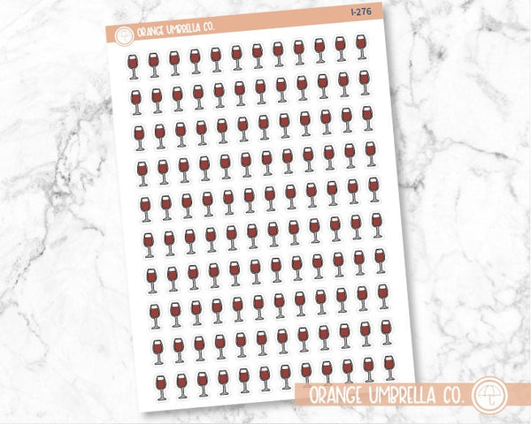 Red Wine Icon Planner Stickers | I-276