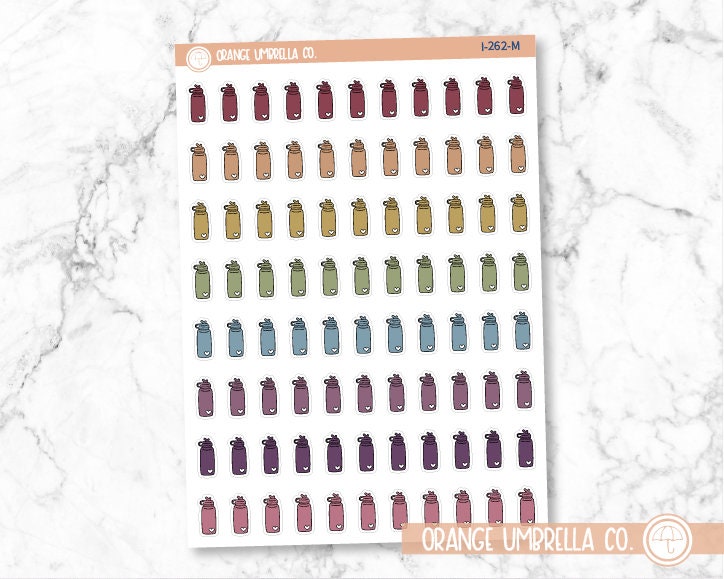 Water Bottle Icon Planner Stickers | I-262