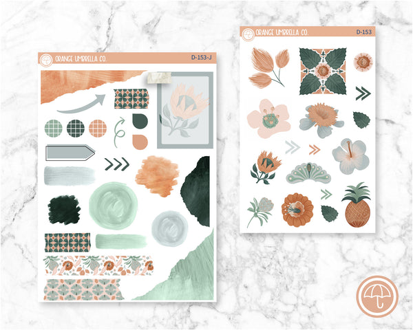 CLEARANCE | Hawaii Planner Kit Deco/Journaling Stickers | D-153