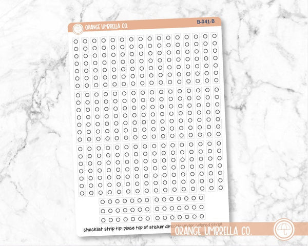 CLEARANCE | A5 Plum Daily Checklist Circles Bottom Left Lined Section Planner Stickers | B-041-B