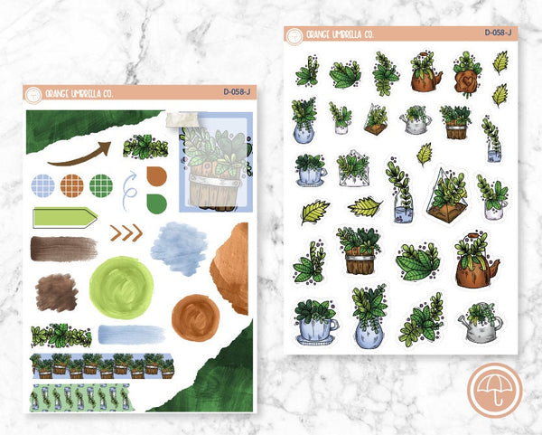 Plant It Planner Kit Deco/Journaling Stickers and Labels | D-058