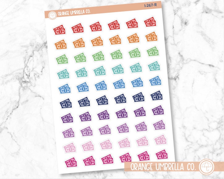 Budget Time Money Icon Planner Stickers | I-267