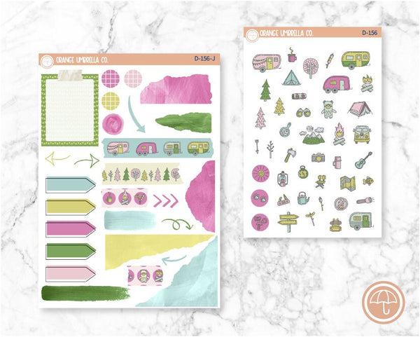 CLEARANCE | Camp Life Planner Kit Deco/Journaling Stickers | D-156