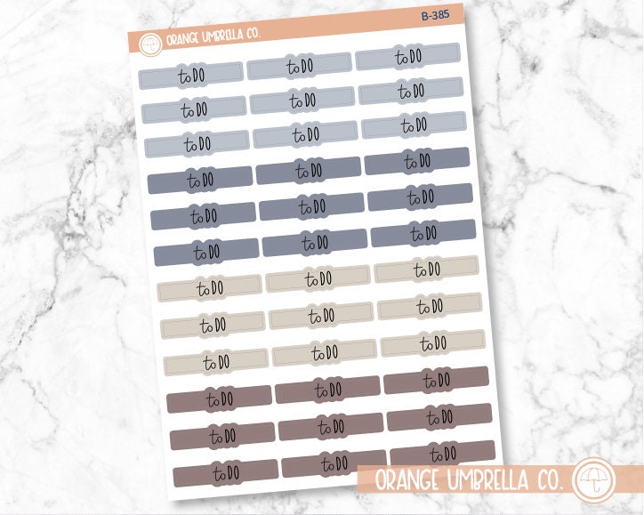 To Do Appointment Header Script Planner Stickers | FC12 Muted | B-382-385