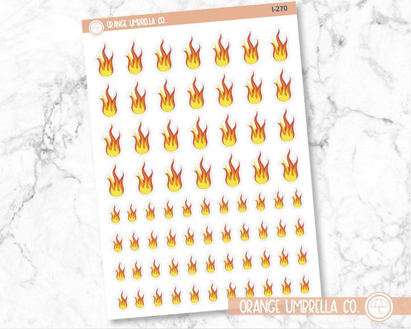 Flame Hot Flash Icon Planner Stickers | I-270