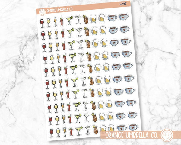 Drinks Mixed Icon Planner Stickers | I-297