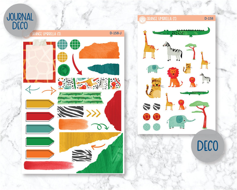 Safari Planner Kit Deco/Journaling Stickers |D-158