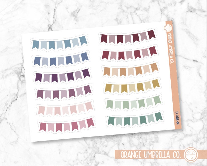 Banner Flag - Wide Weekend Deco Planner Stickers | D-068