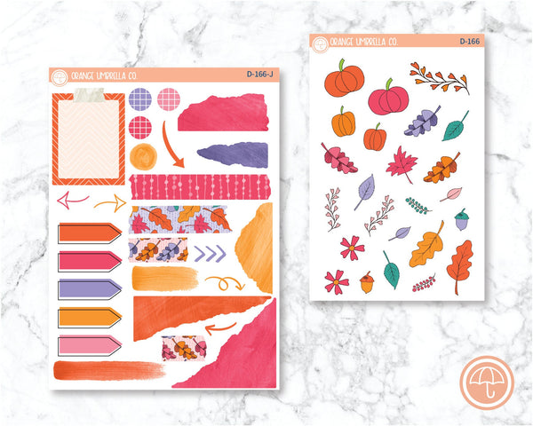 Pink Fall Planner Kit Deco/Journaling Stickers | D-166