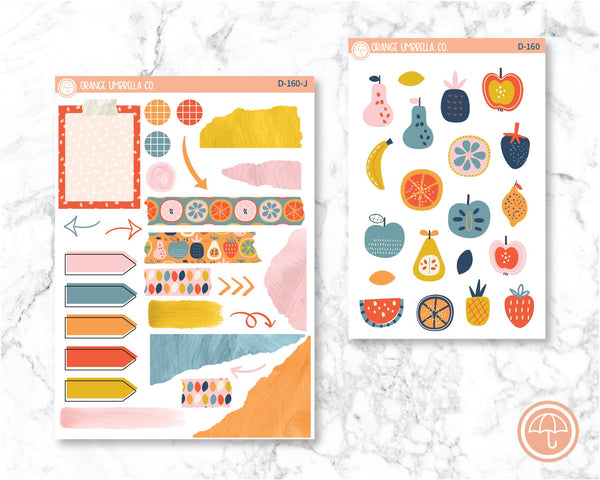 CLEARANCE | Fruity Planner Kit Deco/Journaling Stickers | D-160