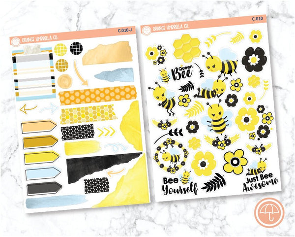 Bumble Bee Planner Deco/Journaling Stickers and Labels | C-010