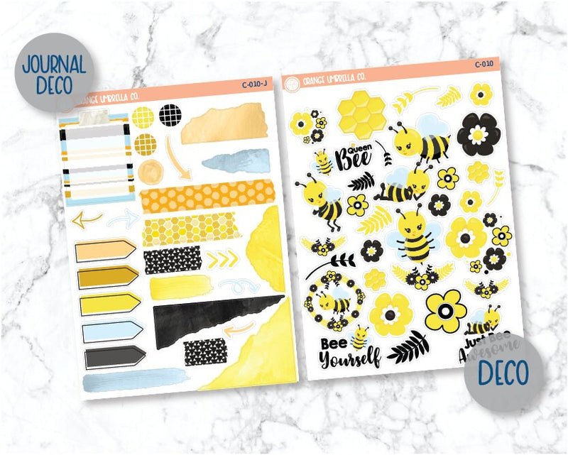 Bumble Bee Deco/Journaling Planner Stickers | C-010