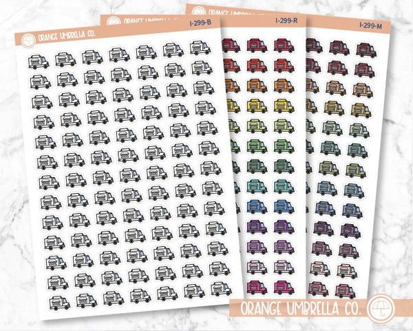 Food Truck Hand Doodled Icon Planner Stickers | I-299