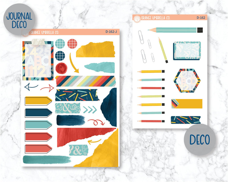 Back to School Planner Kit Deco/Journaling Stickers | D-162