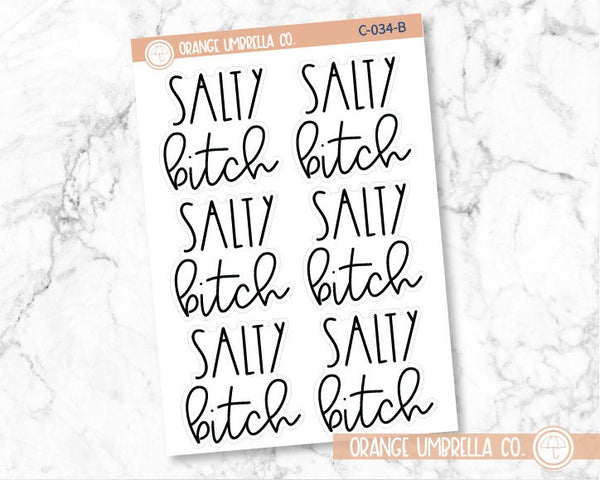 CLEARANCE | Salty Bitch Humorous Quote Planner Stickers | C-034-B