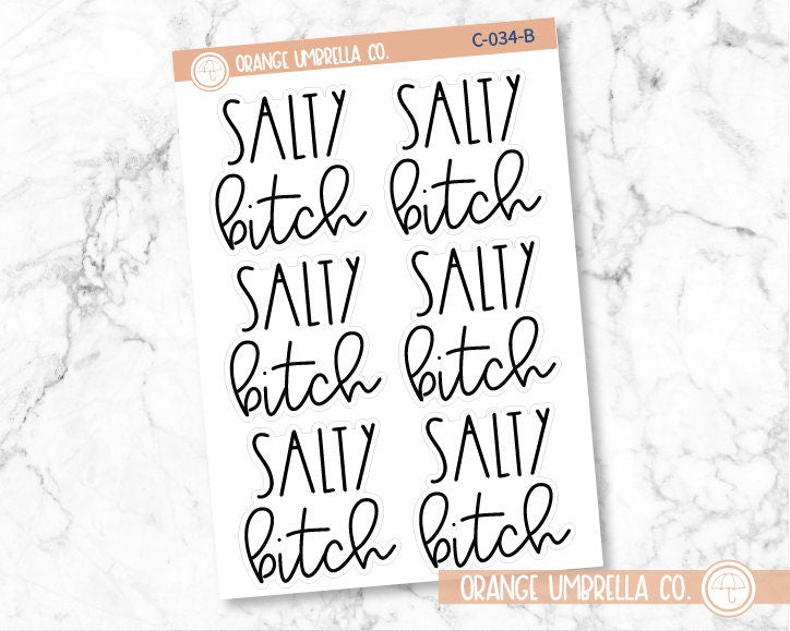 Salty Bitch Humorous Quote Planner Stickers | C-034-B