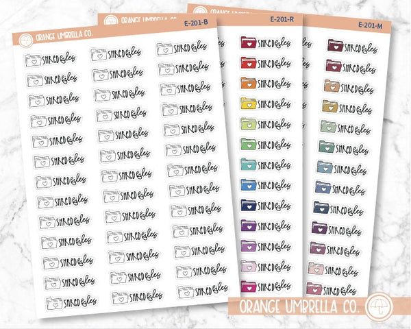 Shred Files Icon Script Planner Stickers and Labels | FC12 | E-201
