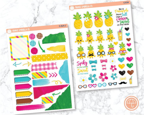 Pineapple Fun Deco/Journaling Planner Stickers | C-014