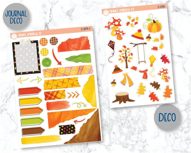 Bright Fall Deco/Journaling Planner Stickers | C-039