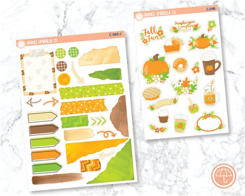 Fall Spice & Treats Deco/Journaling Planner Stickers | C-040