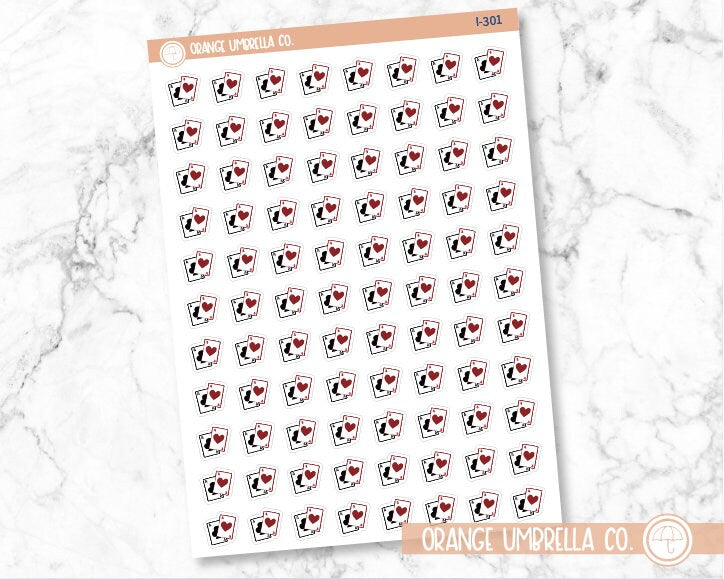 Card Game Night Icon Planner Stickers | I-301