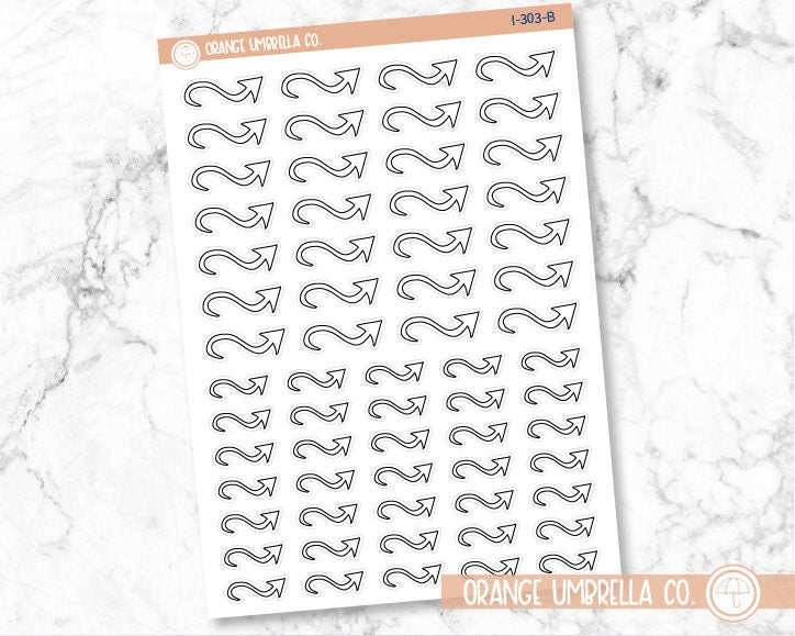 Curved Arrows Icon Planner Stickers | I-303