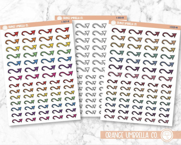Curved Arrows Icon Planner Stickers | I-303