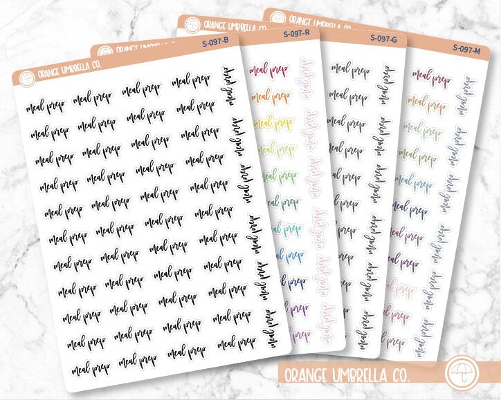 CLEARANCE | Meal Prep Script Planner Stickers | F2 | S-097