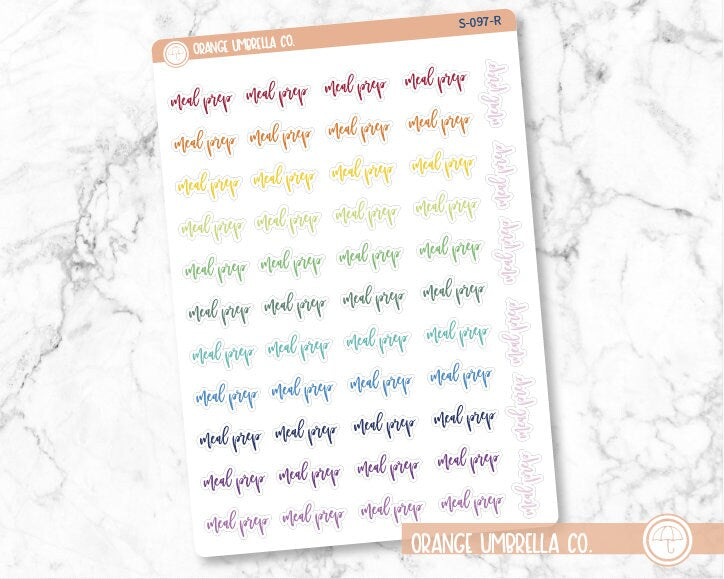 CLEARANCE | Meal Prep Script Planner Stickers | F2 | S-097