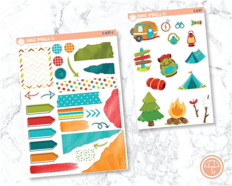 Camping Deco/Journaling Planner Stickers | C-037