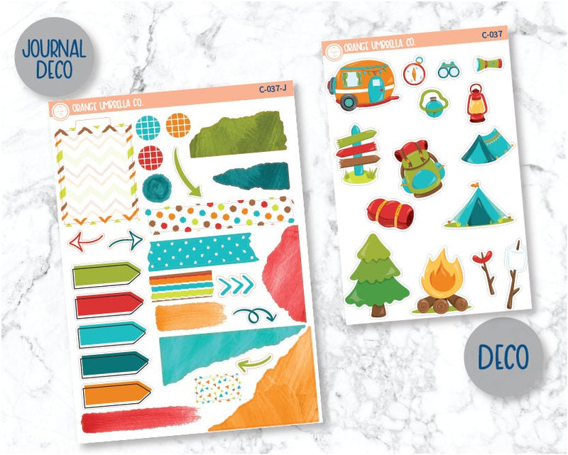 Camping Deco/Journaling Planner Stickers | C-037