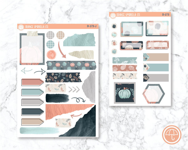 CLEARANCE | Romantic Pumpkins Planner Kit Deco/Journaling Stickers | D-173