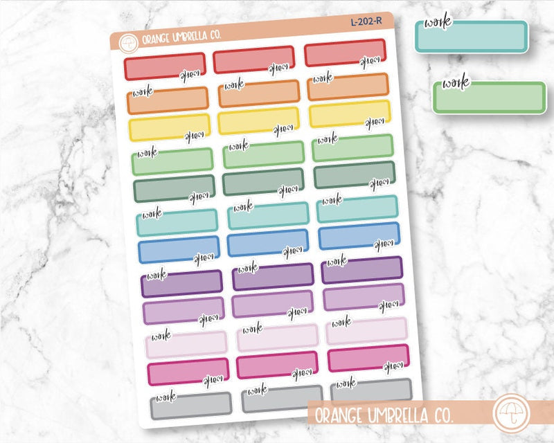 Work Appointment Script Planner Stickers and Labels  | 911-012-051-WH