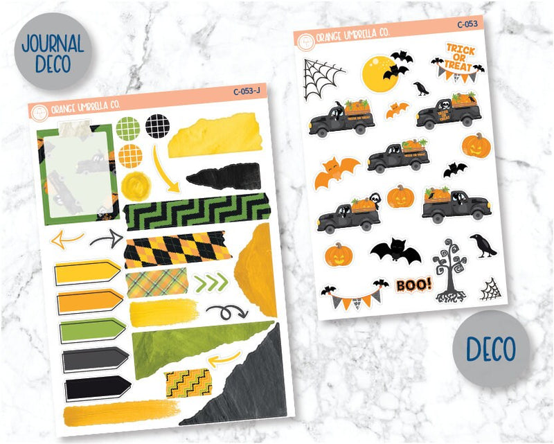 CLEARANCE | Deco Planner Stickers, Halloween Truck Deco Stickers, Fun Deco Planning Labels (C-053)