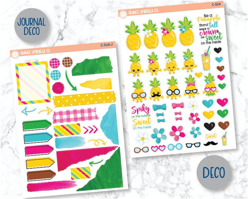 Pineapple Fun Deco/Journaling Planner Stickers | C-014