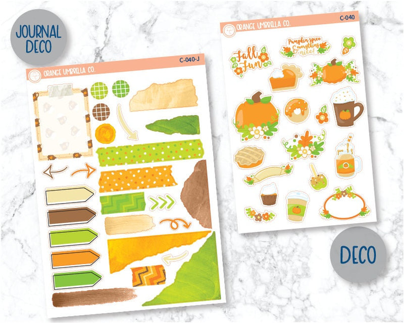 Fall Spice & Treats Deco/Journaling Planner Stickers | C-040