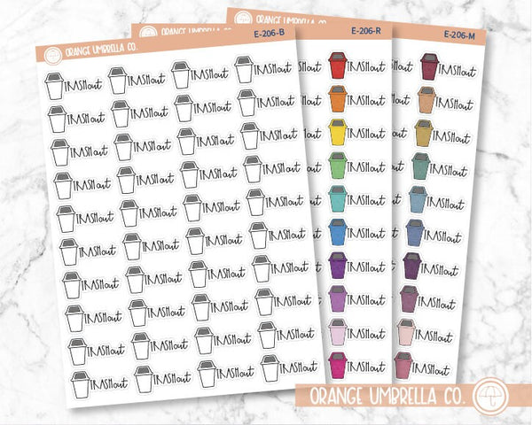 Trash Out Icon Script Planner Stickers and Labels | FC12 | E-206