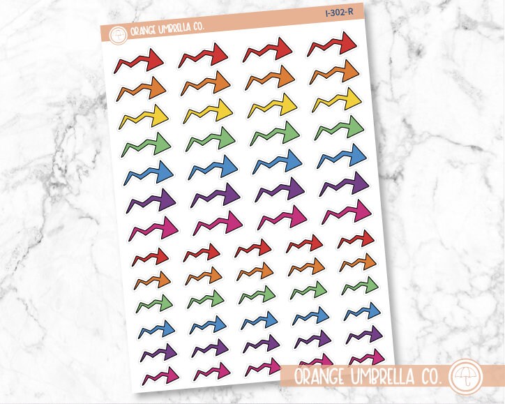 Jagged Arrows Icon Planner Stickers | I-302