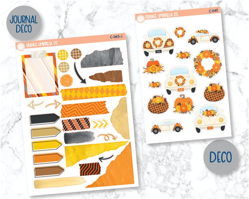 Fall Beetle Deco/Journaling Planner Stickers | C-045