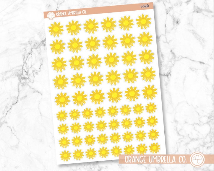 Flower Icon Planner Stickers, Flower Icon Labels, Icon Color Print Labels (I-320)