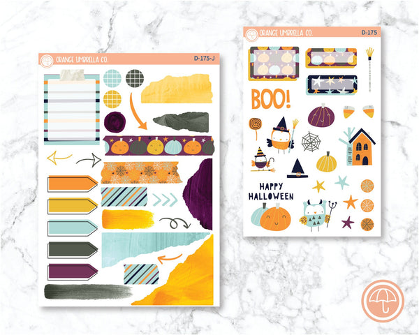 Halloween Planner Kit Deco/Journaling Stickers | D-175