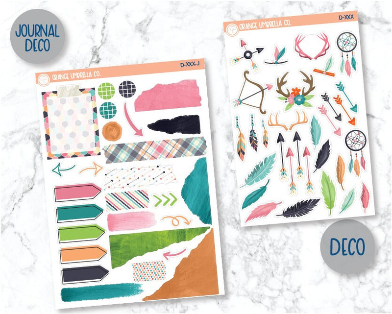Feathers Deco Deco/Journaling Planner Stickers | C-044